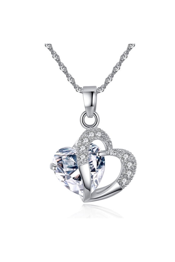 Mother's Day Gifts for Women, Sterling Silver Heart Pendant Necklace with Birthstone, Jewelry Gifts for Women Mom Wife Girlfriend