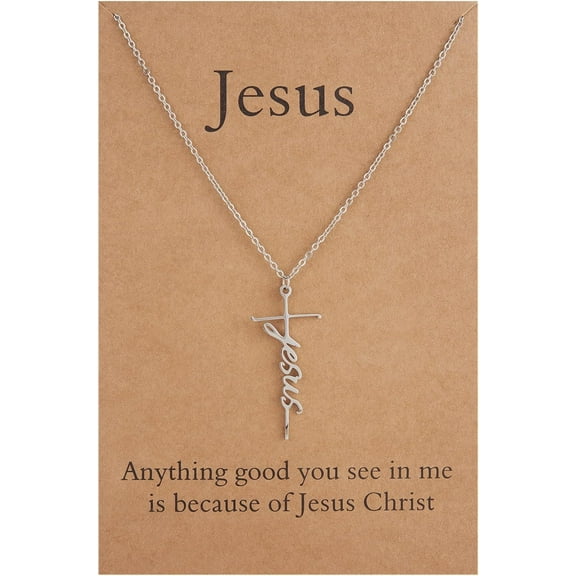 ICTPTOSL Cross Pendant Necklace for Women Religious Jewelry Faith Cross Necklace for Women Christians
