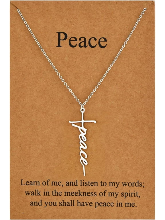 Cross Pendant Necklace for Women Religious Jewelry Faith Cross Necklace for Women Christians