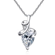ICTPTOSL Infinity Necklace Sterling Silver Teardrop Crystal Necklace Anniversary Birthday Jewelry Gifts for Women Sisters Daughter