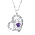 thumbnail image 1 of Rynsito Mother's Day Gifts for Women, Sterling Silver Tree Life Necklace with Heart Birthstone Necklace, Jewelry Gifts for Mother Wife Daughter Girlfriend, 1 of 5