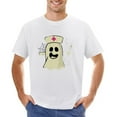 thumbnail image 1 of ICU Boo Boo Crew Nurse Halloween T-Shirt Vintage T-shirt Mens Cotton Classic Crewneck Short Sleeve Tees Unisex White 2XL, 1 of 2