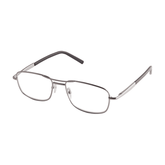 ICU Eyewear DDE Men's Reader Glasses, Silver, +2.50