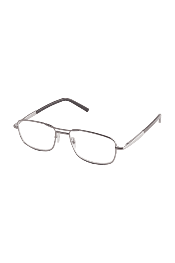 ICU Eyewear DDE Men's Reader Glasses, Silver, +2.50