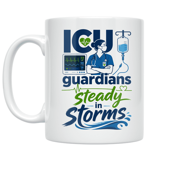 ICU Guardians Steady in Storms - ICU Nurse - 11 oz Ceramic Coffee Mug