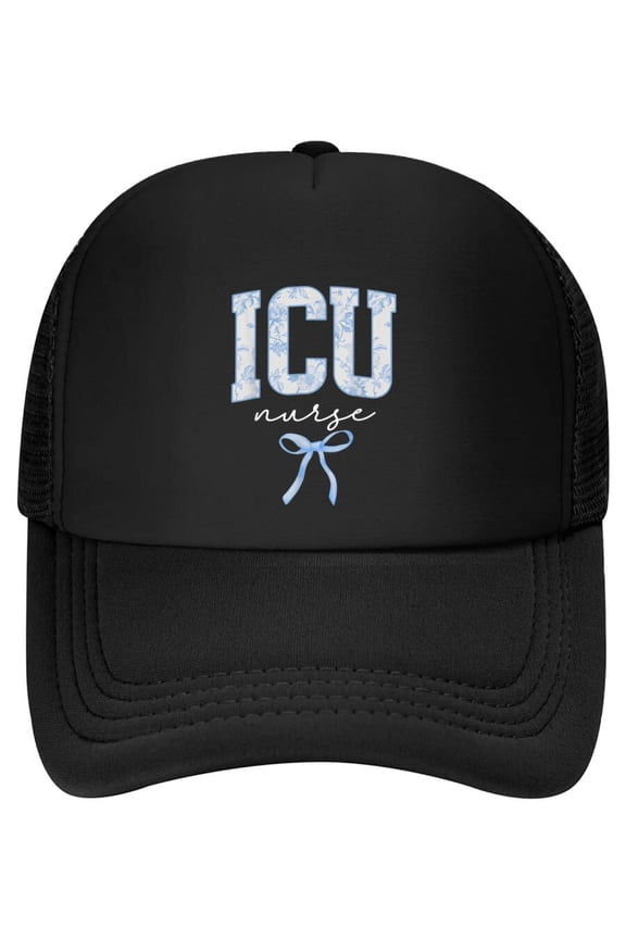 ICU Nurse Coquette Floral Intensive Care Unit Nusing Grad Baseball Cap