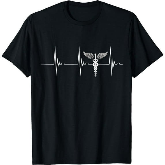 ICU Nurse Medical Symbol Heartbeat EKG Pulse Doctor Nursing T-Shirt