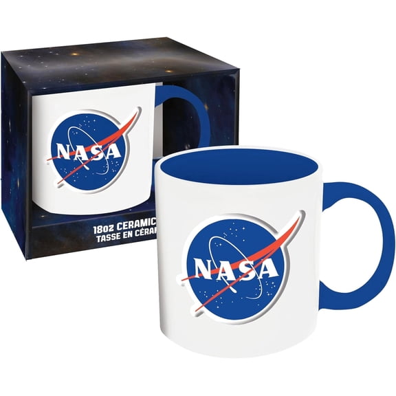 ICUP NASA Logo 18oz Embossed Ceramic Mug - Officially Licensed NASA Merchandise & Collectibles