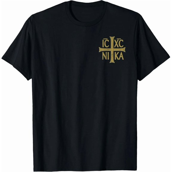 ICXC NIKA Christogram Cross Orthodox Christian Discreet T-Shirt