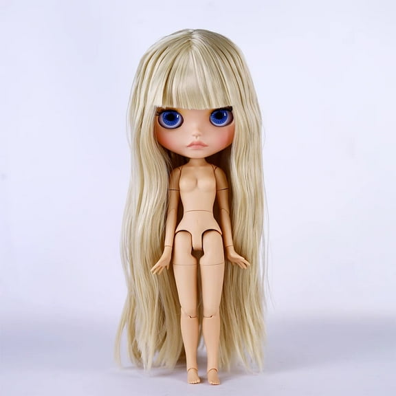 ICY DBS Blyth Doll 30cm BJD Colorful Hairstyle Doll, Pouting Lips Tan Skin Matte Face & Glossy Face with 19 Joints for Pose Play,4 Exchangeable Eye Colors Girls Christmas Gift