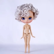 ICY DBS Blyth Doll 30cm BJD Colorful Hairstyle Doll, Pouting Lips Tan Skin Matte Face & Glossy Face with 19 Joints for Pose Play,4 Exchangeable Eye Colors Girls Christmas Gift