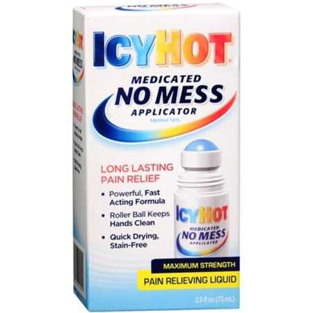 ICY HOT Medicated No Mess Applicator Pain Relieving Liquid 2.50 oz