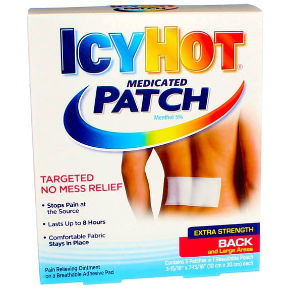 ICY HOT Medicated Patches Extra Strength Large (Back) 5 Each