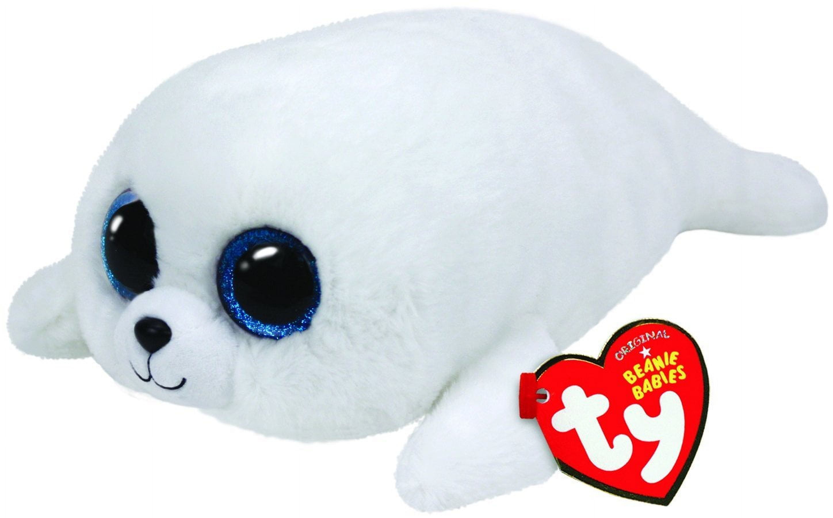 Ty's ICY White Seal with Glitter Eyes, Beanie Boos Collection