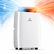 ICYBER BOOM 12000 BTU Portable Air Conditioner with Heater, 4-in-1 AC Unit, Cools up to 600 sq.ft, DIY Window Kit, Remote, 24H Timer, for Bedroom Home Office, White