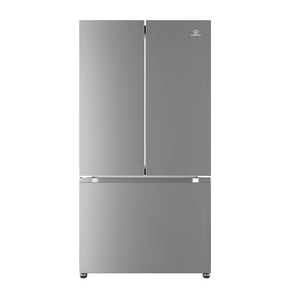 ICYBER BOOM 27.4 cu ft French Door Refrigerator, Full Size with Freezer, Auto Defrost, Ice Maker & Water Filter, Dual Zone, Stainless Steel