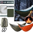 thumbnail image 1 of IClover Full Length Hammock Underquilt Camping Hiking Under Quilt Winter Warm Blanket US Orange, 1 of 8