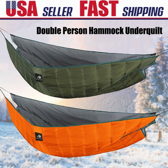 IClover Full Length Single & Double Camping Hammock Underquilt Winter Quilt Warm Blanket Green