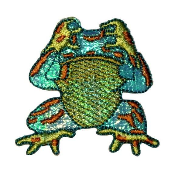 ID 0005 Frog See No Evil Embroidered Iron On Applique Patch