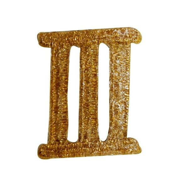 ID 0110 Embroidered Roman Numeral III Embroidered Iron On Applique Patch
