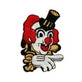 thumbnail image 1 of ID 0121 Circus Clown Patch Smiling Pointing Laugh Embroidered Iron On Applique, 1 of 1