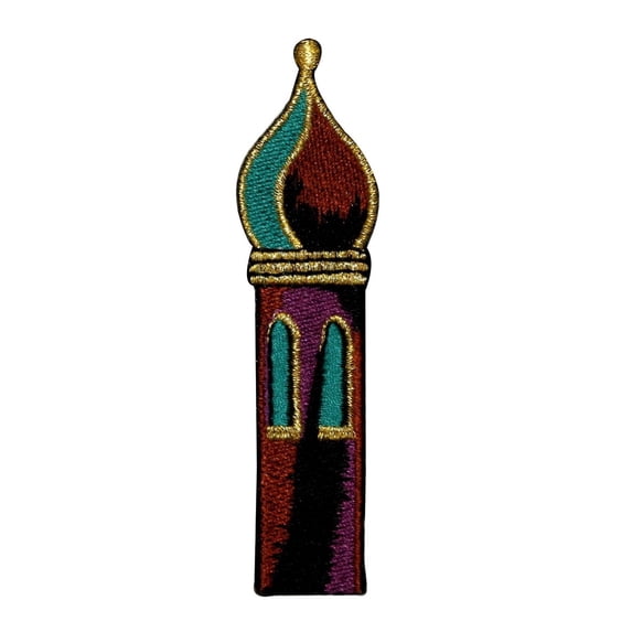 ID 0123 Palace Tower Patch Pillar Indian Embroidered Iron On Badge Applique