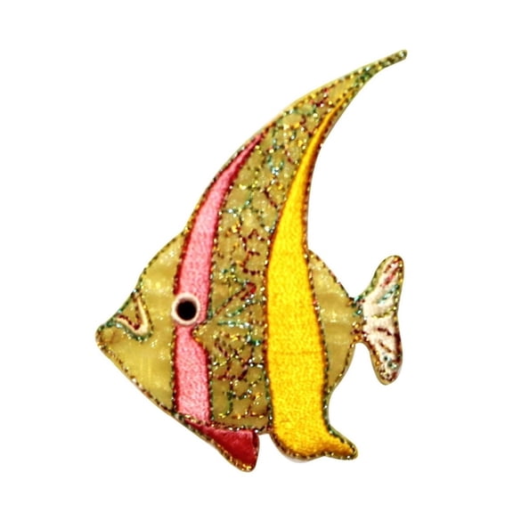 ID 0184 Tropical Fish Patch Aquarium DIY Craft Embroidered Iron On Applique