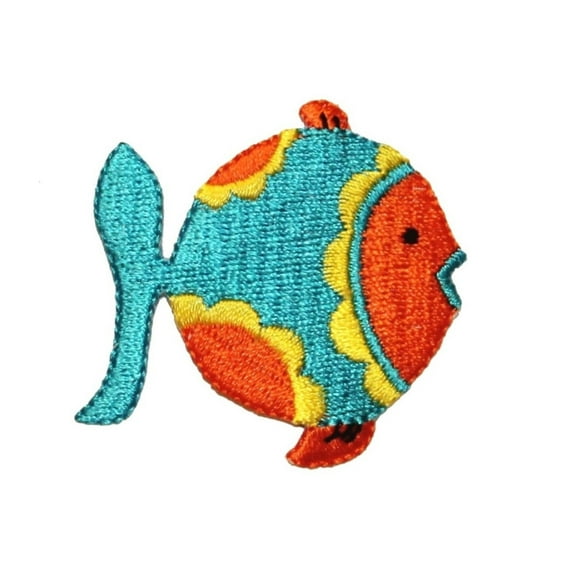 ID 0187 Tropical Fish Patch Fishing DIY Craft Embroidered Iron On Applique