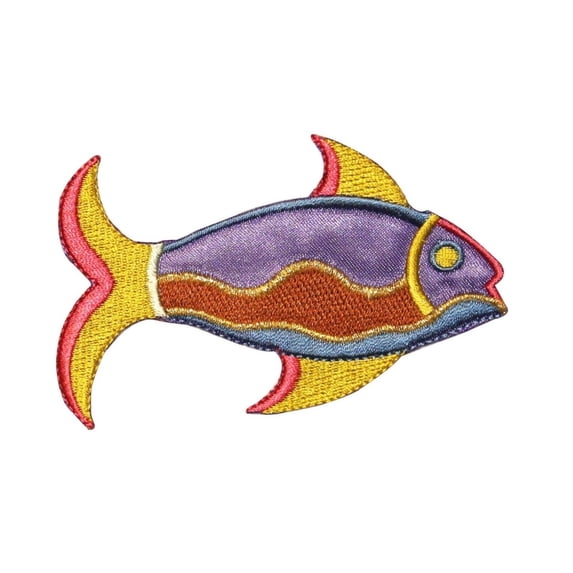 ID 0214 Tropical Parrot Fish Reef Ocean Swimming Embroidered Iron On Applique