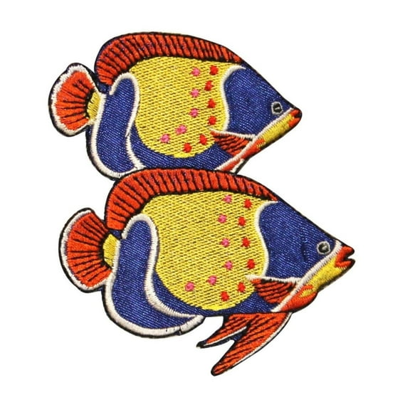 ID 0233 Tropical Beta Fish Patch Fighting Fishing Pet Iron On Applique