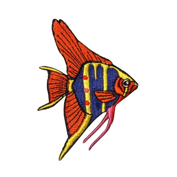 ID 0235 Tropical Angel Fish Patch Aquarium Sea Fishing Iron On Applique