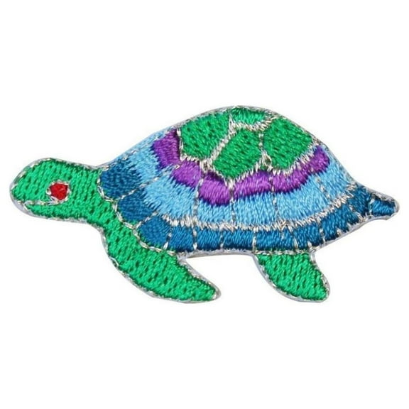 ID 0311 Tiny Turtle Colorful Patch Cute Ocean Theme Craft Decor Iron-On Applique