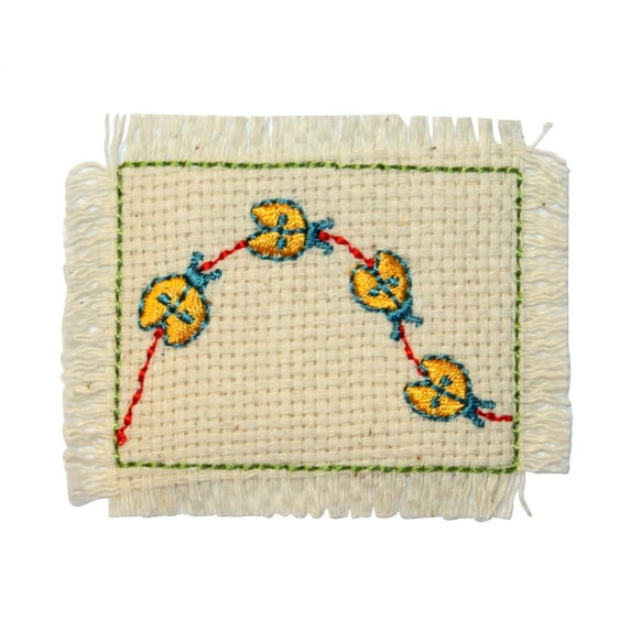 ID 0412B Ladybug Flying Weave Patch Insect Badge Embroidered Iron On Applique