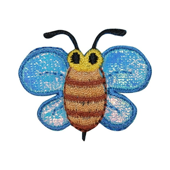 ID 0441 Bumble Bee Patch Flower Bug Insect Embroidered Iron On Applique