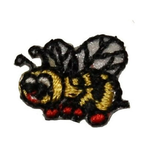 ID 0456 Lot of 3 Happy Bumble Bee Patch Cute Garden Bug Insect Iron On Applique
