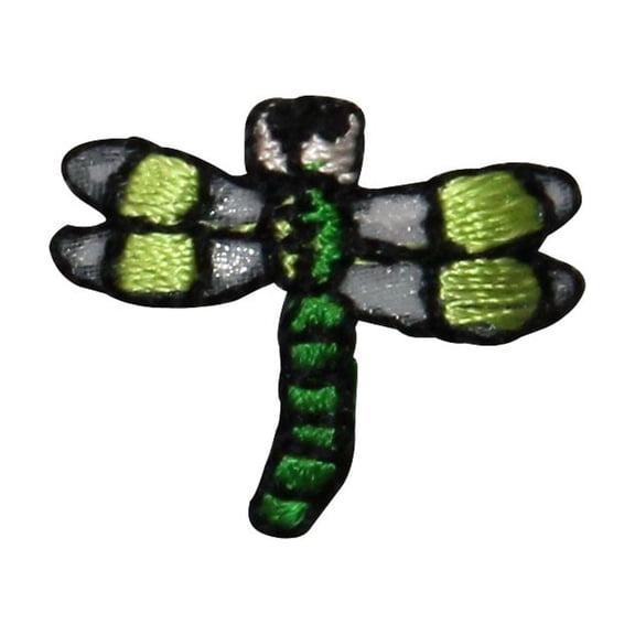 ID 0474B Lot of 3 Small Dragonfly Patch Garden Fairy Bug Embroidered Iron On Applique