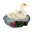 thumbnail image 1 of ID 0534 Goose Swimming Scene Patch Pond Duck Lake Embroidered Iron On Applique, 1 of 1