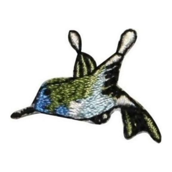 ID 0545 Tiny Hummingbird Patch Flying Bird Craft Embroidered Iron On Applique