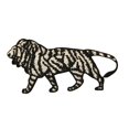 thumbnail image 1 of ID 0647Z Lion Walking Patch Safari Negative Cat Embroidered Iron On Applique, 1 of 1