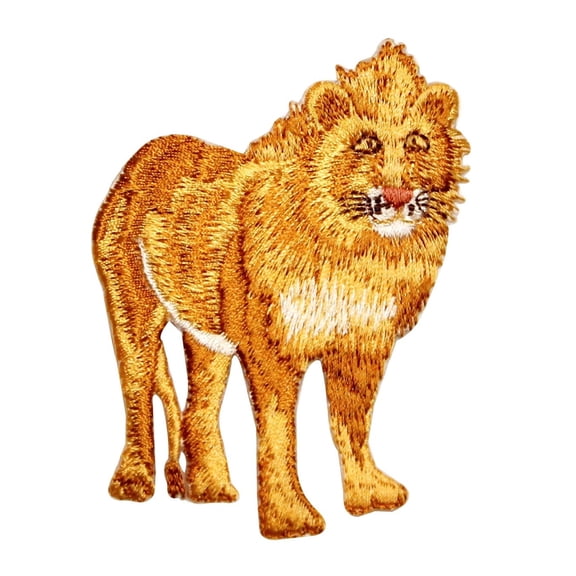 ID 0666 Golden Lion Patch King Wild Life Safari Embroidered Iron On Applique