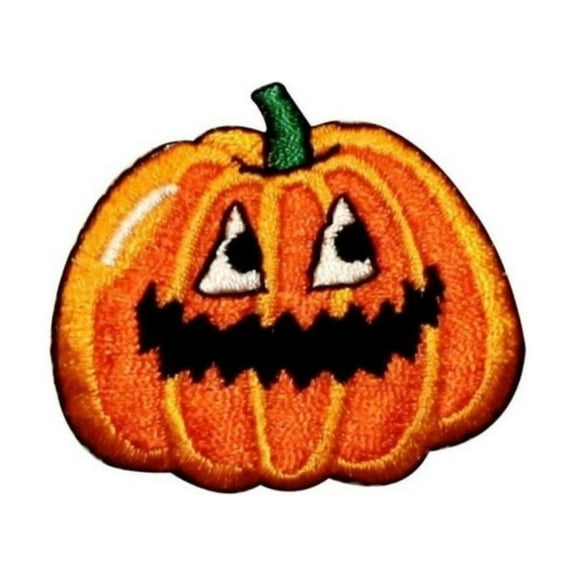 ID 0801C Jack O Lantern Alive Patch Halloween Scary Embroidered Iron On Applique