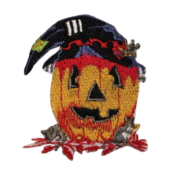 ID 0828 Jack O Lantern Decoration Patch Halloween Embroidered Iron On Applique