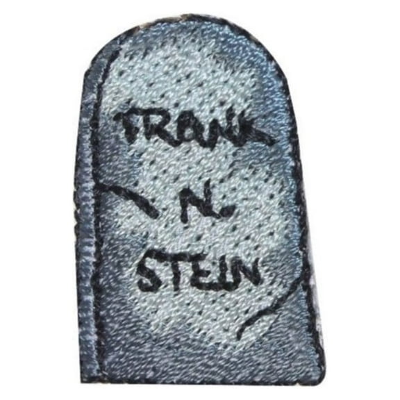 ID 0858A Frank N Stein Tombstone Patch Halloween Embroidered Iron On Applique