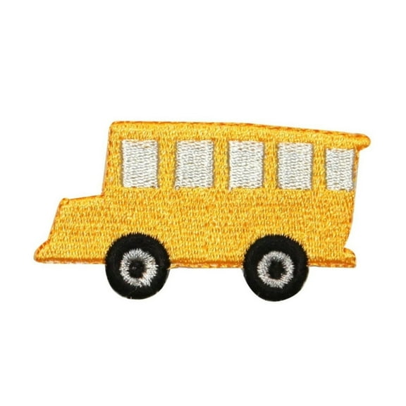 ID 0950 School Bus Patch Children Kids Transport Embroidered Iron On Applique