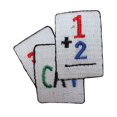 thumbnail image 1 of ID 0990B School Flashcards Patch Practice Teaching Embroidered Iron On Applique, 1 of 1