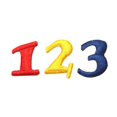 thumbnail image 1 of ID 1006ABC Set of 3 School Numbers Patch 1 2 3 Embroidered Iron On Applique, 1 of 1