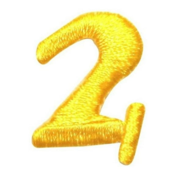 ID 1006B Number 2 Sign Patch School Learn Counting Embroidered Iron On Applique