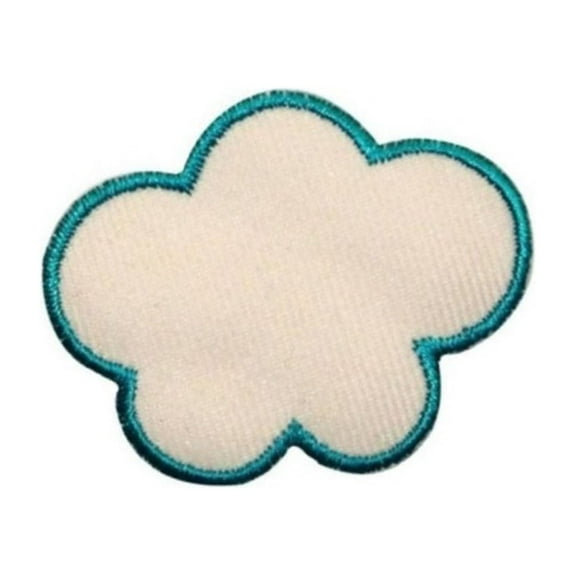 ID 1111A Lumpy Cloud Patch Sky Cloudy Day Shape Embroidered Iron On Applique