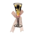thumbnail image 1 of ID 1142 Champagne With Ribbon Patch Wedding Wine Embroidered Iron On Applique, 1 of 1