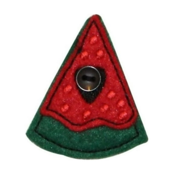 ID 1201A Slice of Watermelon Felt Patch Summer Fruit Embroidered Iron On Applique